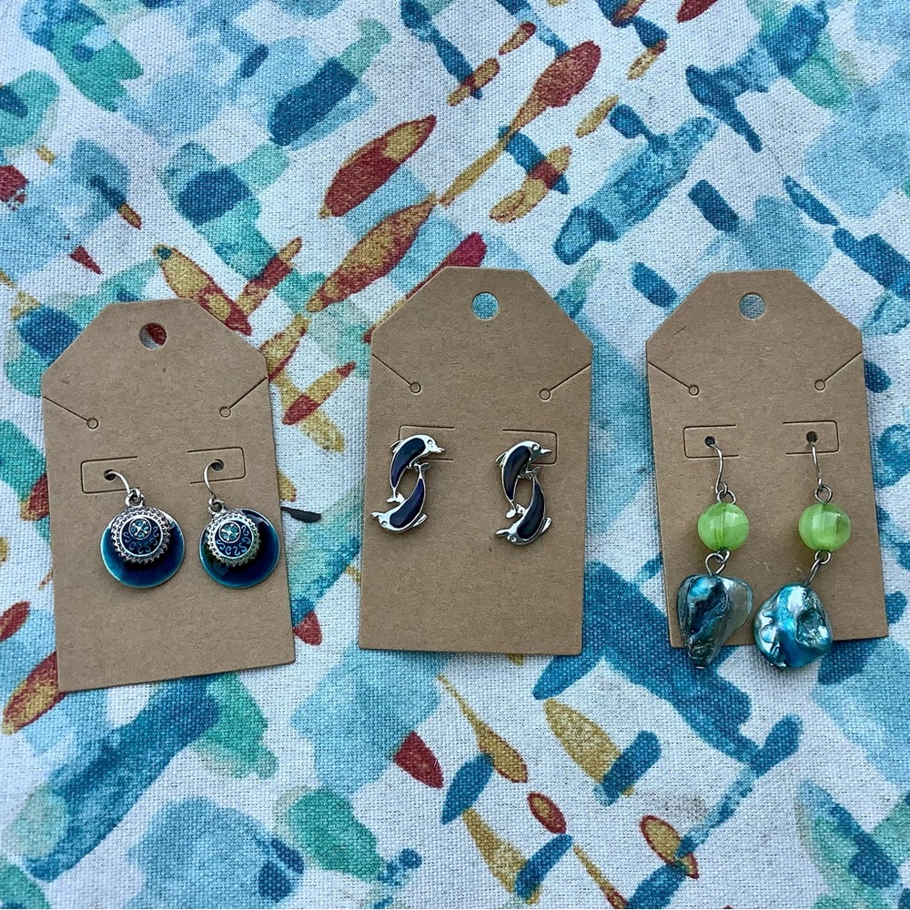 Set of 3 Beach Earrings